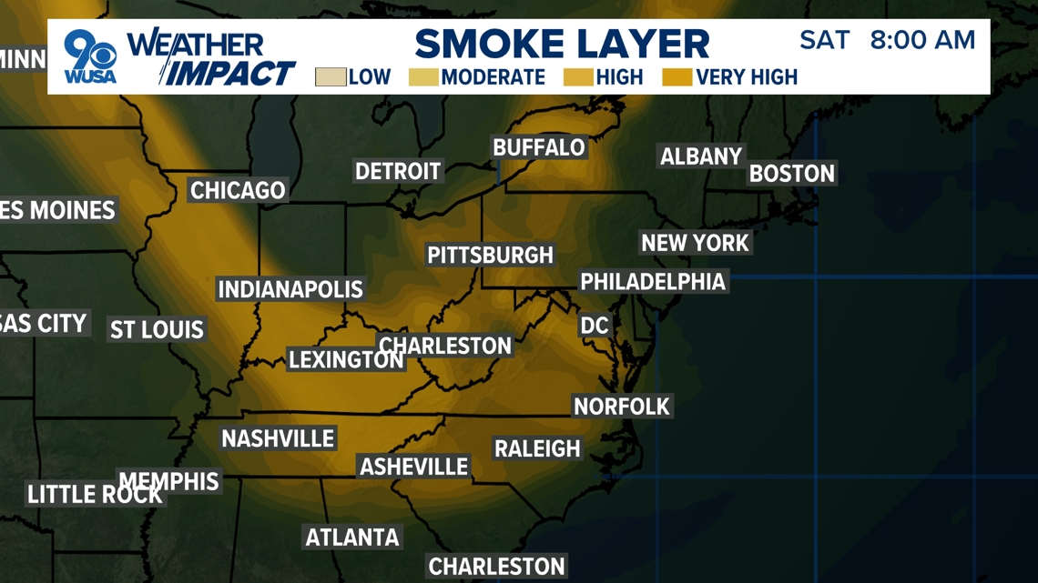 Canada wildfires send smoke to US cities this weekend including DC [Video]