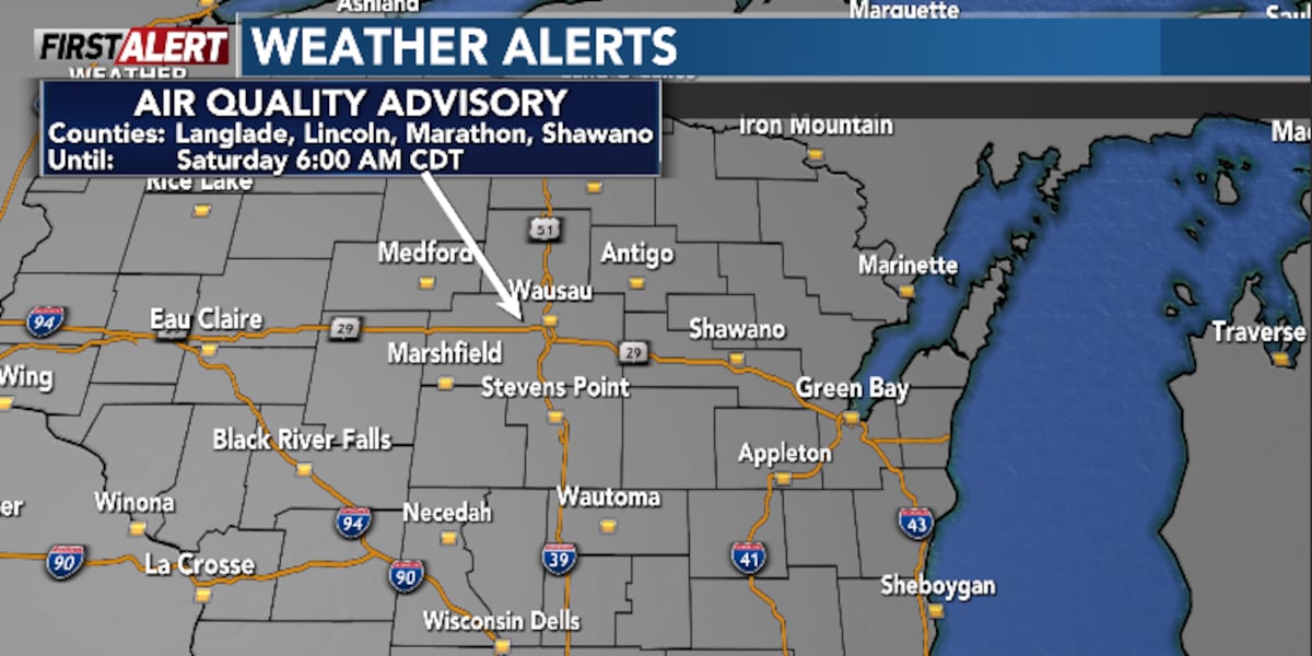 Wildfire smoke and haze continues over Wisconsin throughout Friday as small chances for showers return [Video]