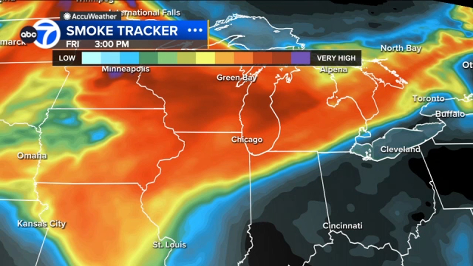 Canadian wildfires 2025: Smoke from Canada forecast to move into Chicago area Friday, could leave smoky skies for weekend weather [Video]