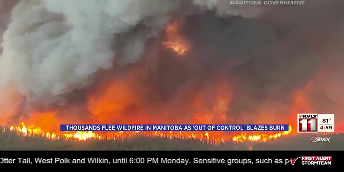 Thousands flee wildfires in Manitoba as blazes continue to burn [Video]