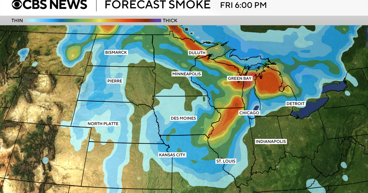 Maps show Canada wildfire smoke forecast for U.S. as dozens of blazes burn out of control [Video]