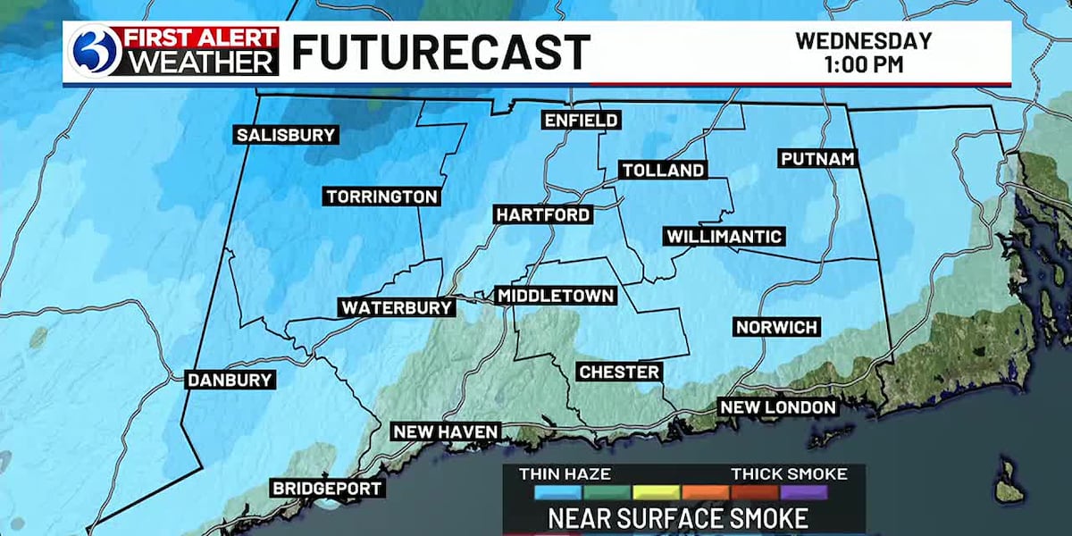 You may notice some wildfire smoke in Connecticut [Video]