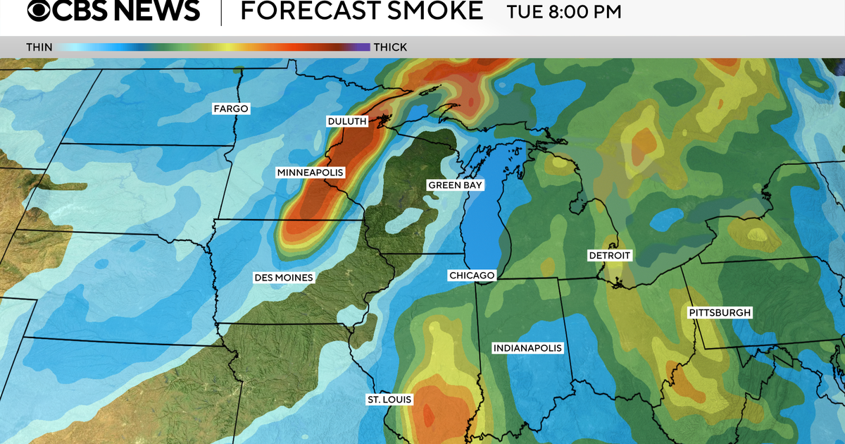 Maps show U.S. air quality and Canada wildfire smoke forecast [Video]