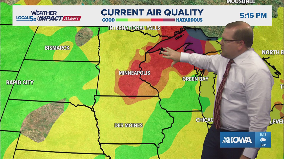 Air quality could become ‘unhealthy’ in Iowa due to Canadian wildfires [Video]