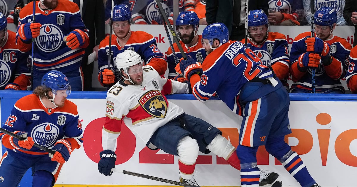 Oilers are playing the hits early in the Stanley Cup Final, matching the Panthers