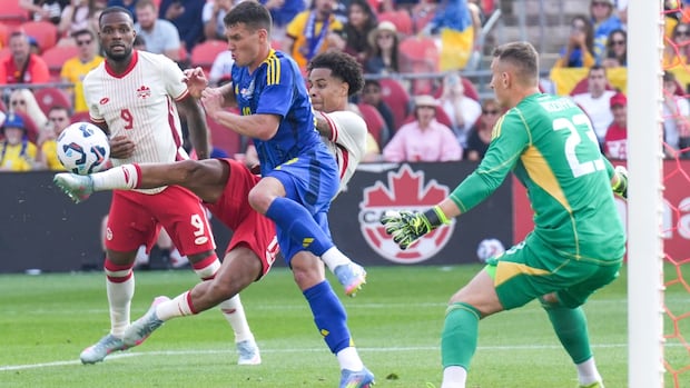 Tajon Buchanan, Jonathan David lead the way as Canada downs Ukraine 4-2 [Video]
